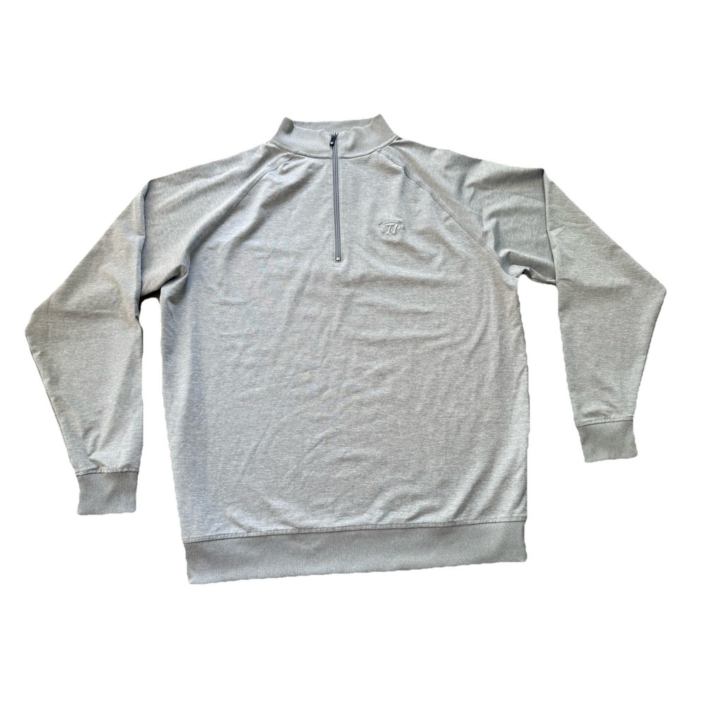 FootJoy Men's Gray 1/4 Zip Golf Tennis‎ Athleisure Pullover Sweater Top Sz L